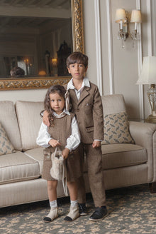 Boy | Herringbone Tweed Jacket | Brown