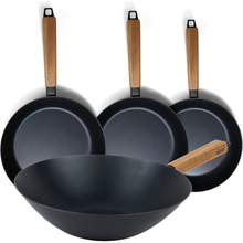 Forest 4-Piece Carbon Steel Frying Pan Set | Black