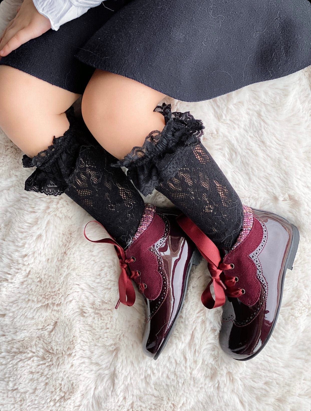 Girl | Lola Lace Socks | Black