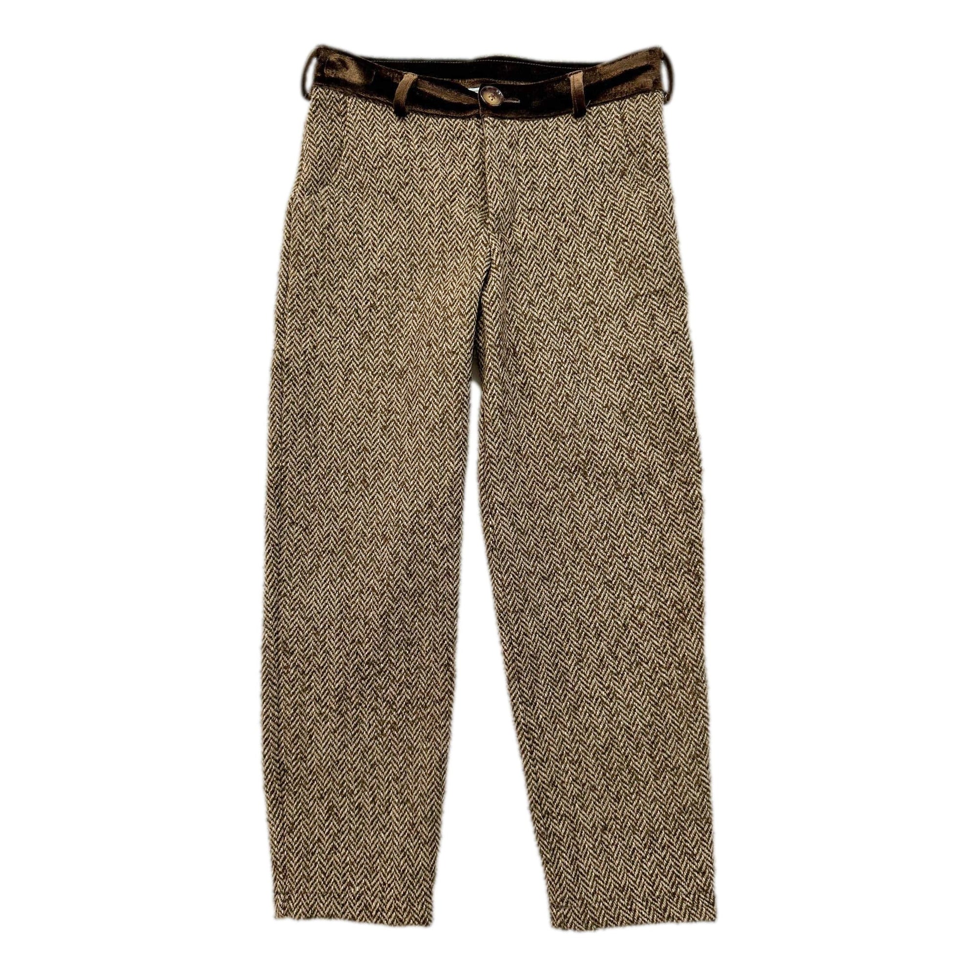 Boy | Herringbone Tweed Pants | Brown