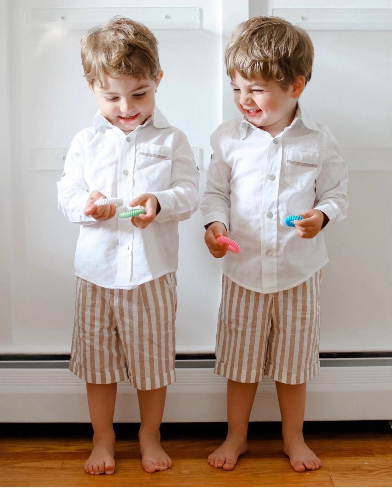 Ashton Striped Linen Shorts and Top Set - Petite Maison Kids