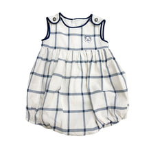 Checkered Linen Romper - Petite Maison Kids