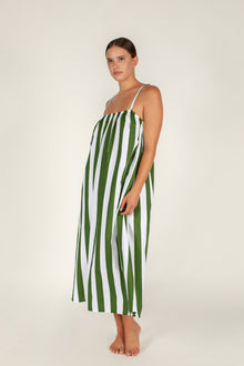 Inez Dress | Verdant Stripe