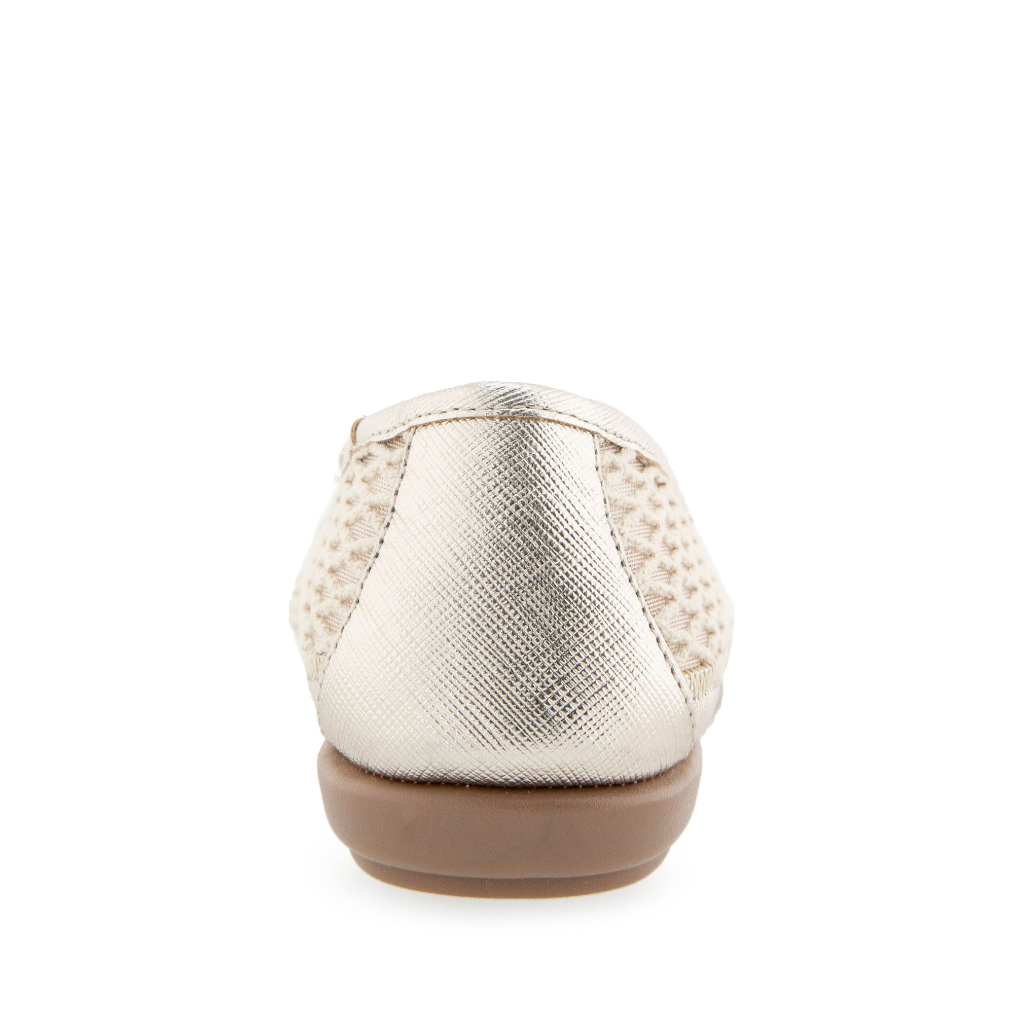 Bria Casual Flat | Gold Mesh Fabric