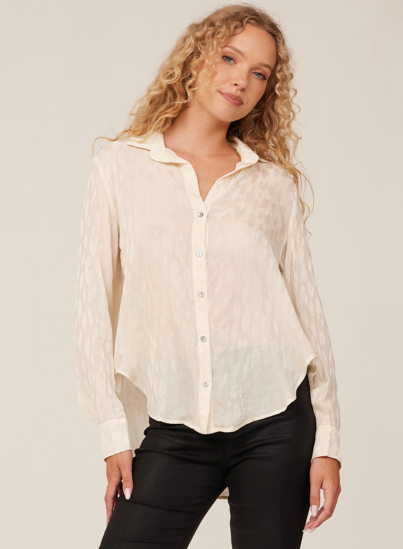 Flowy Button Down | Stone Khaki