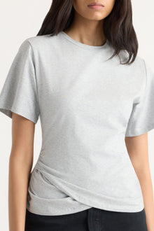 Arya | Janette Front-Wrap Jersey Tee in Size Small