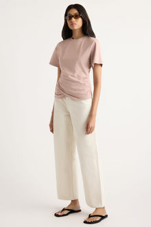 Arya | Janette Front-Wrap Jersey Tee in Size Small
