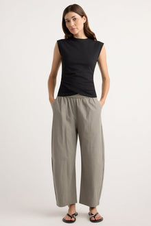 Renee | Jensen Front-Wrap Jersey Tee in Size Small