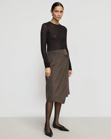 Charlotte | Joon Semi-Sheer Ribbed Sweater in size Small 