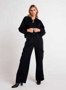 Jules Pleated Wide Leg | Black