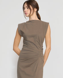 Beate | Khelan Sculpted Ruched-Waist Dress in Size Extra Small