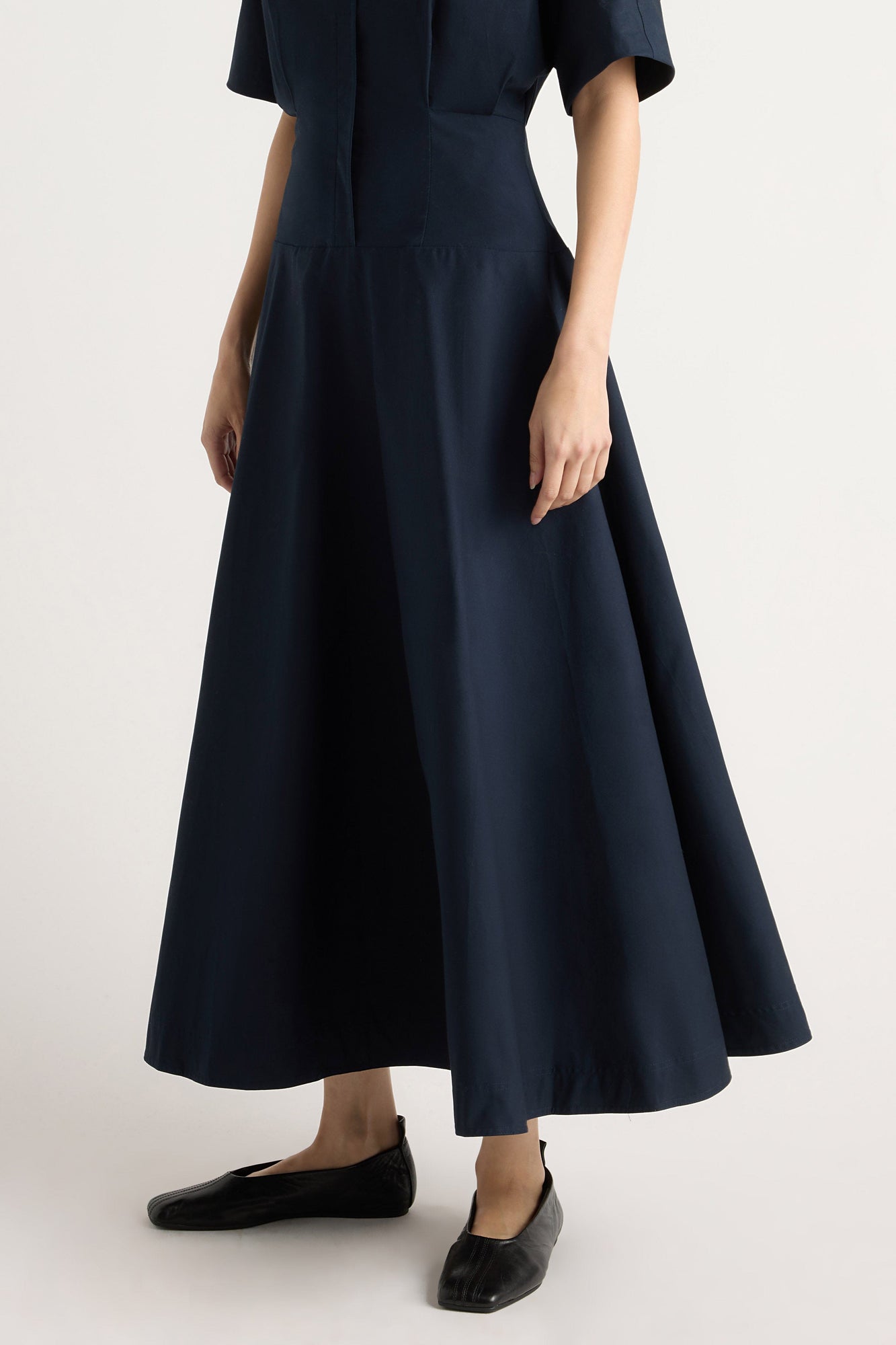 Charlotte | Kiko Kimono-Sleeve Cotton Dress in Size Small