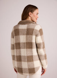 Knitted Fuzzy Shacket | Ivory & Fawn