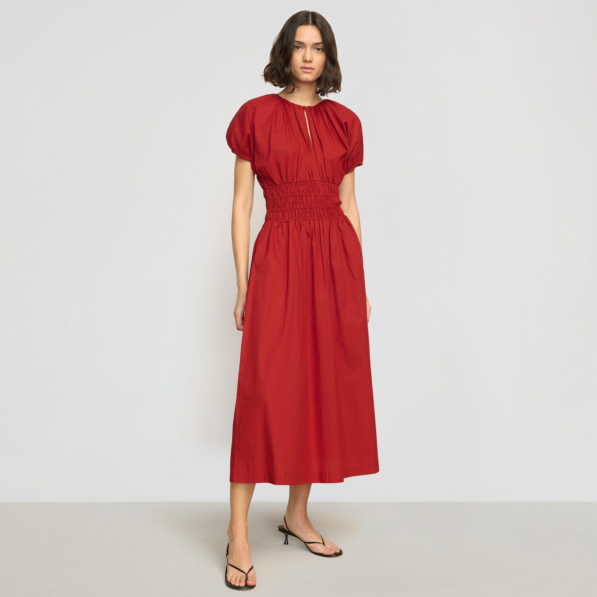 Kyla Organic Cotton Blouson Dress | Poppy