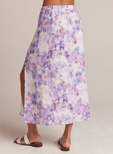 Linen Side Slit Maxi Skirt | Iris Floral Print
