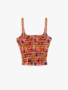 Cara Top | Garden Critters Gingham