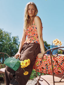 Cara Top | Garden Critters Gingham