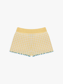 Heather Gingham Short | Polly Pocket™ Yellow
