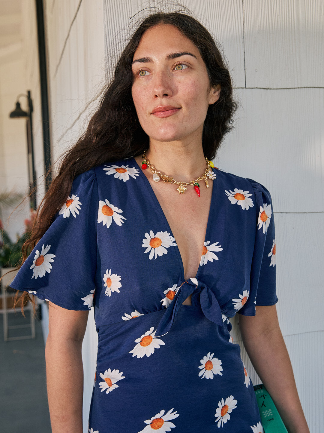 Jess Dress | Navy Daisy