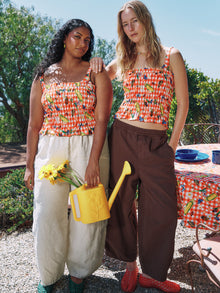 Cara Top | Garden Critters Gingham