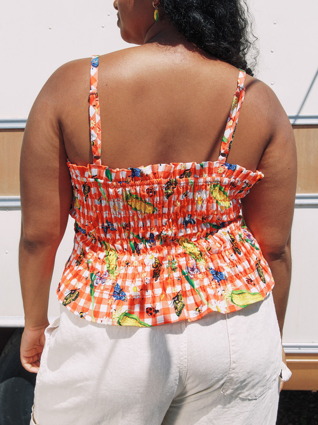 Cara Top | Garden Critters Gingham