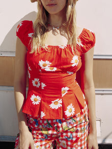Pat Top | Red Daisy