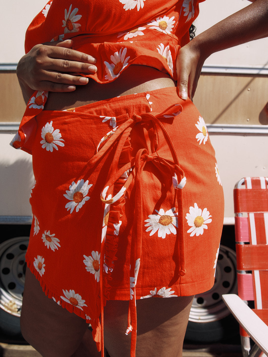 Christy Skort | Red Daisy