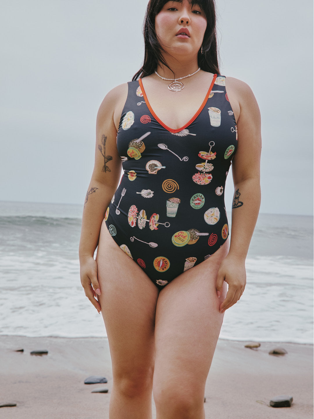 Gena One Piece | Caviar Dreams Black