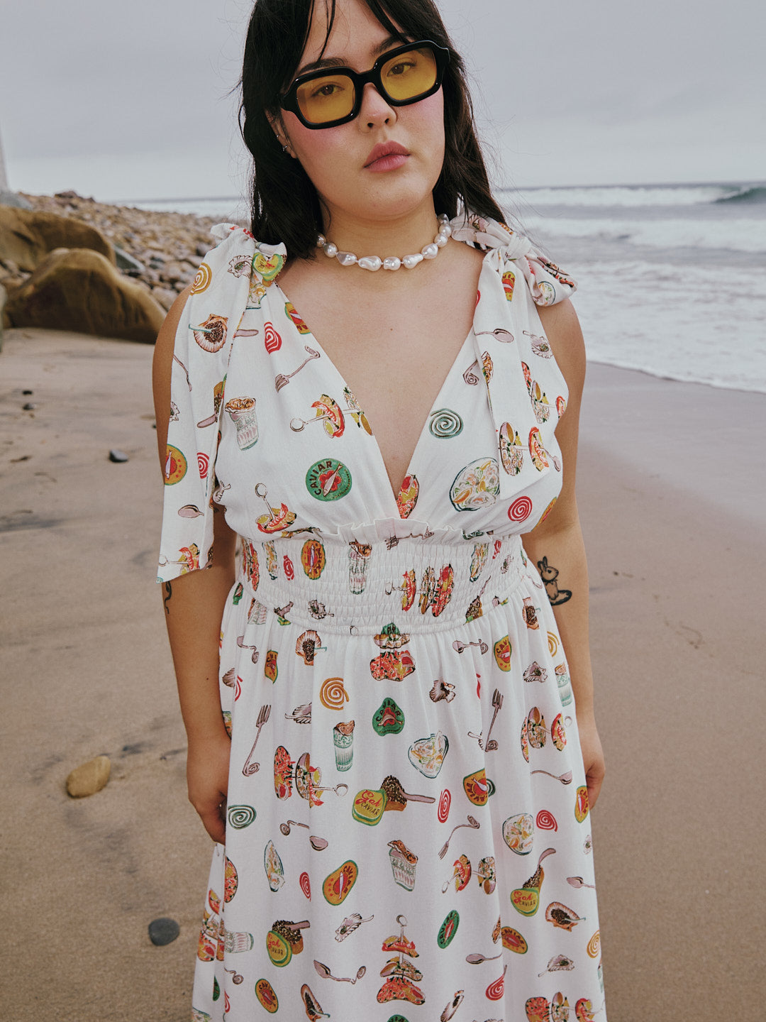 Monroe Dress | Caviar Dreams White