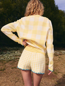Heather Gingham Short | Polly Pocket™ Yellow