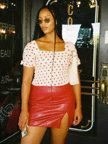 Macey Skirt | Cherry Red