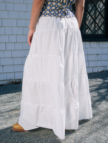 Tiered Maxi Skirt | White