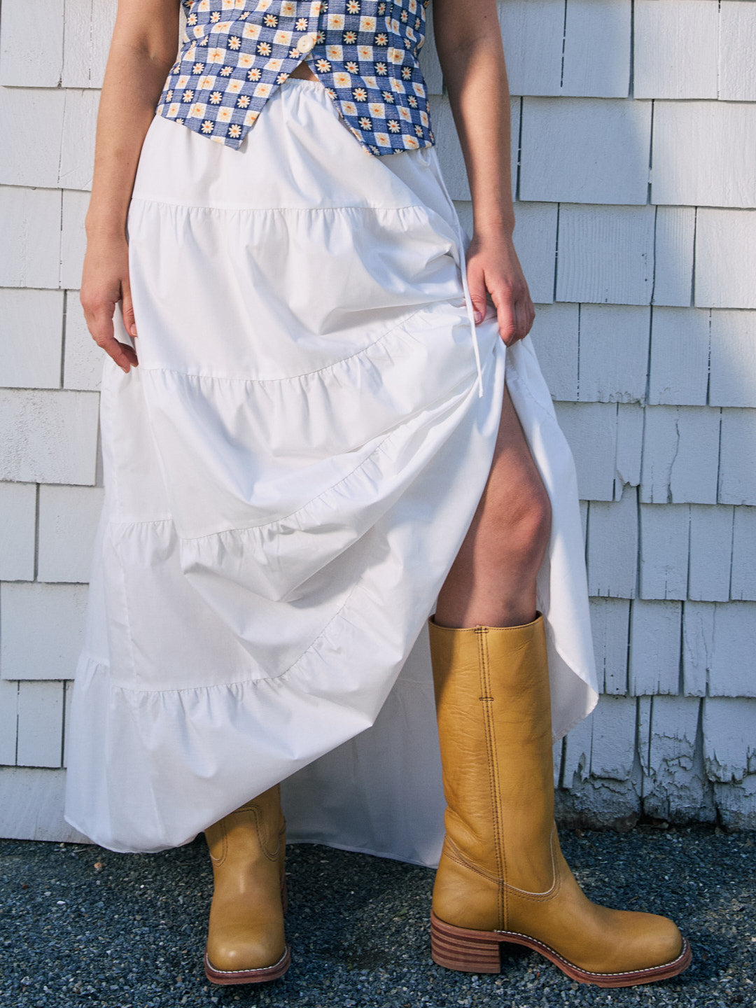 Tiered Maxi Skirt | White