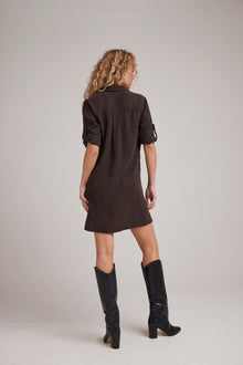 Long Sleeve A-Line Dress | Quartz Brown