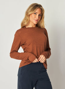 Long Sleeve Crew Tee | Twilight Gold