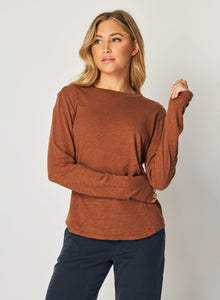 Long Sleeve Crew Tee | Twilight Gold