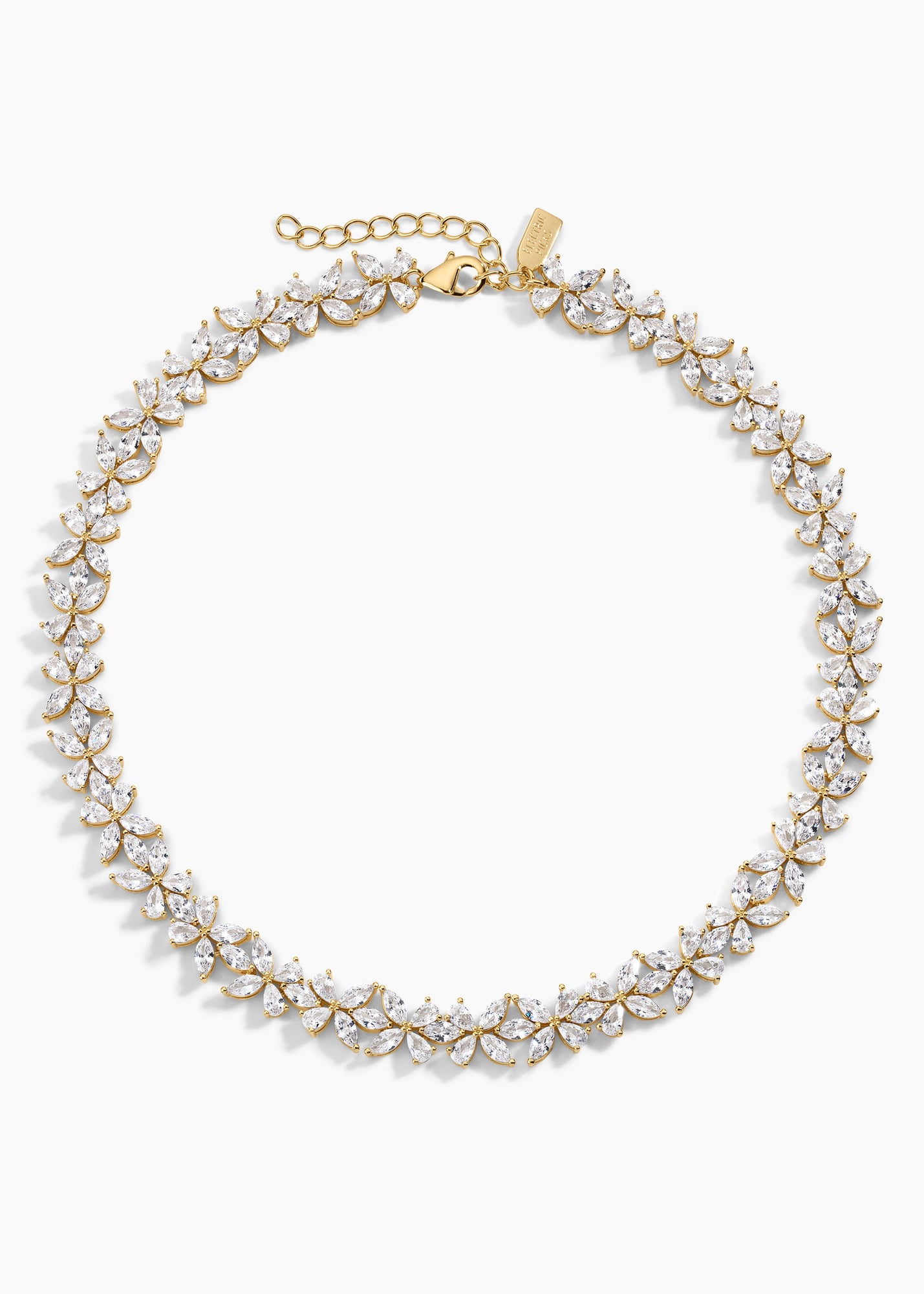 Wealthy Necklace | Clear Crystal | 14K Gold Plated