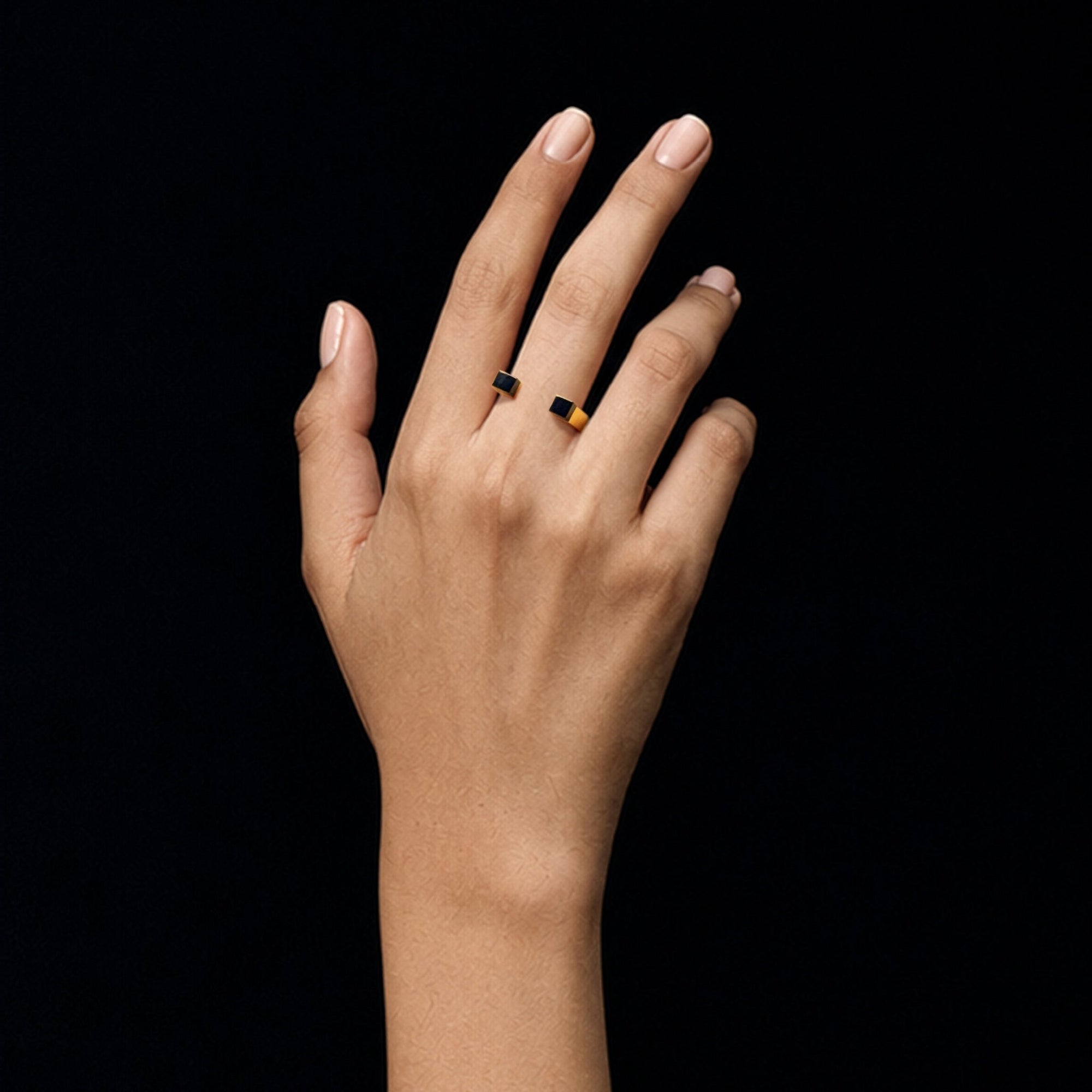Mag Ring | 18K Gold-Plated on Brass | Onyx