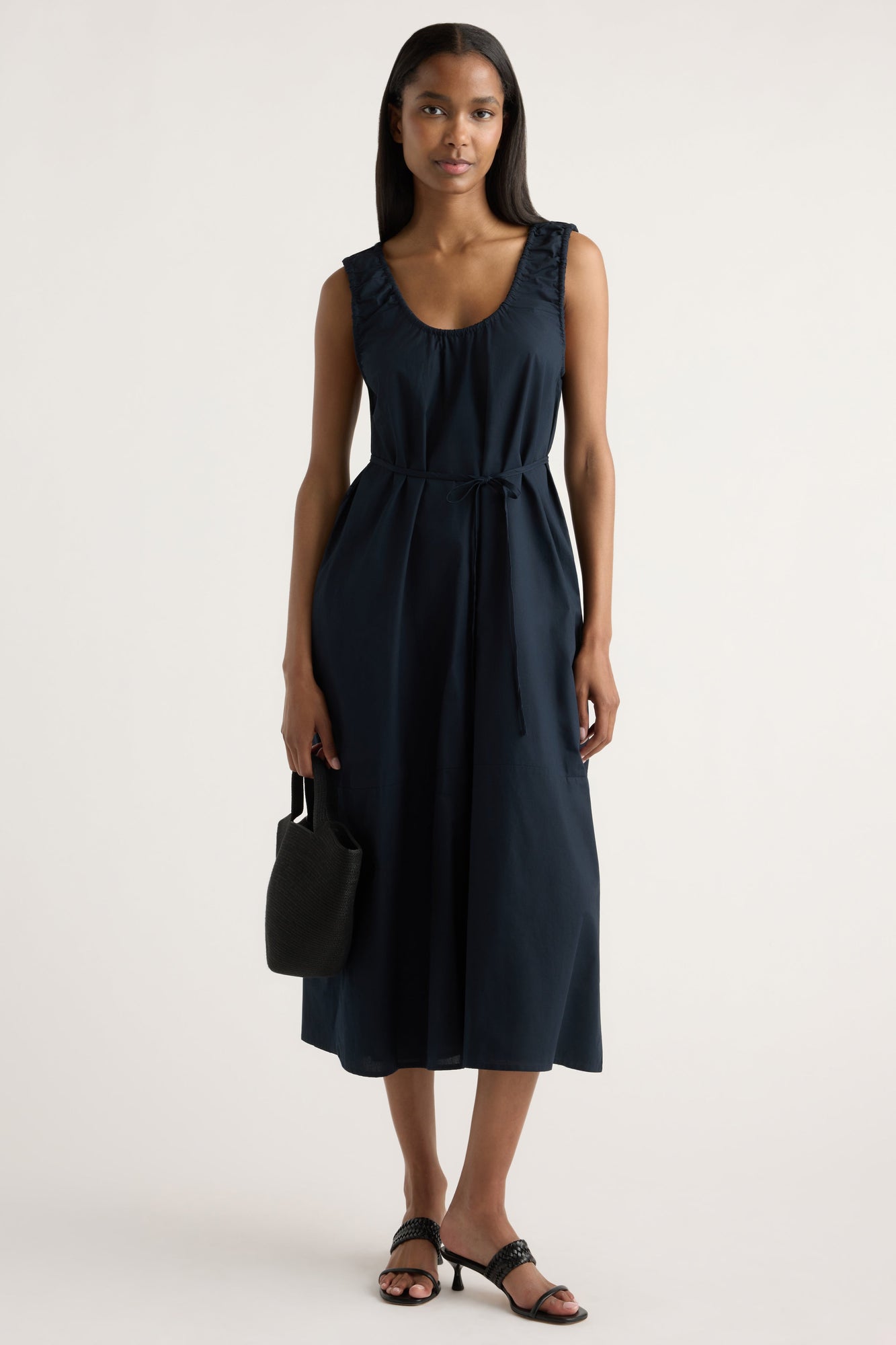 Isilda | Midori Organic Cotton U-Neck Dress in Size Extra Small
