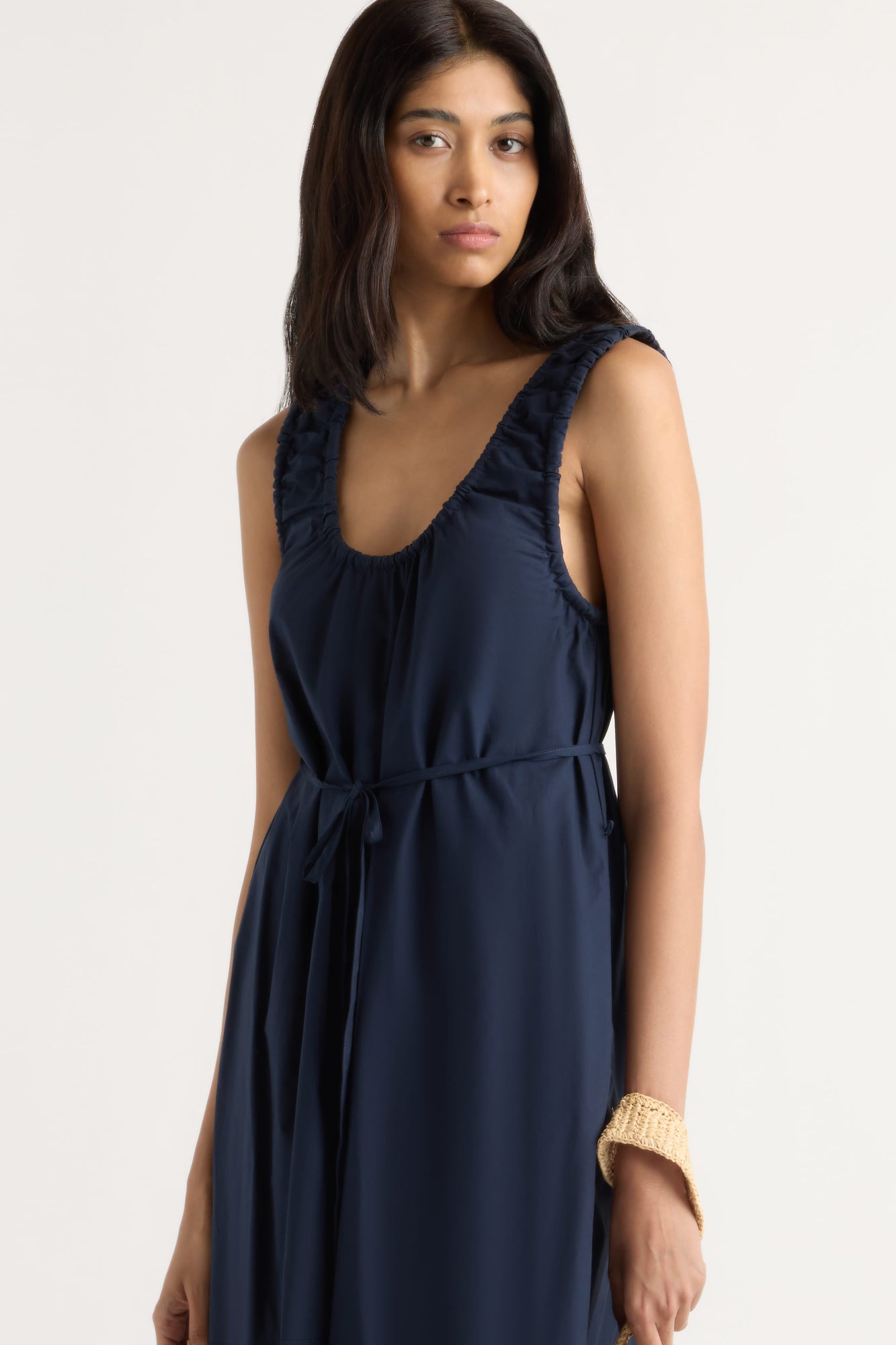 Arya | Midori Organic Cotton U-Neck Dress in Size Small
