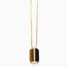 Twin Pendant | Recycled Brass | Tiger's Eye