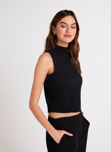 Mock Neck Top | Black