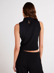 Mock Neck Top | Black