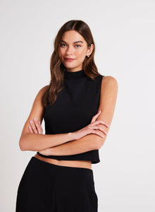 Mock Neck Top | Black