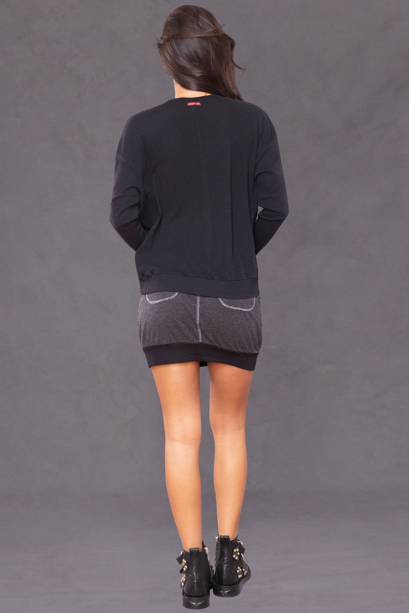 Women | Rolldown Slouchy Cocoon Mini Skirt | Black