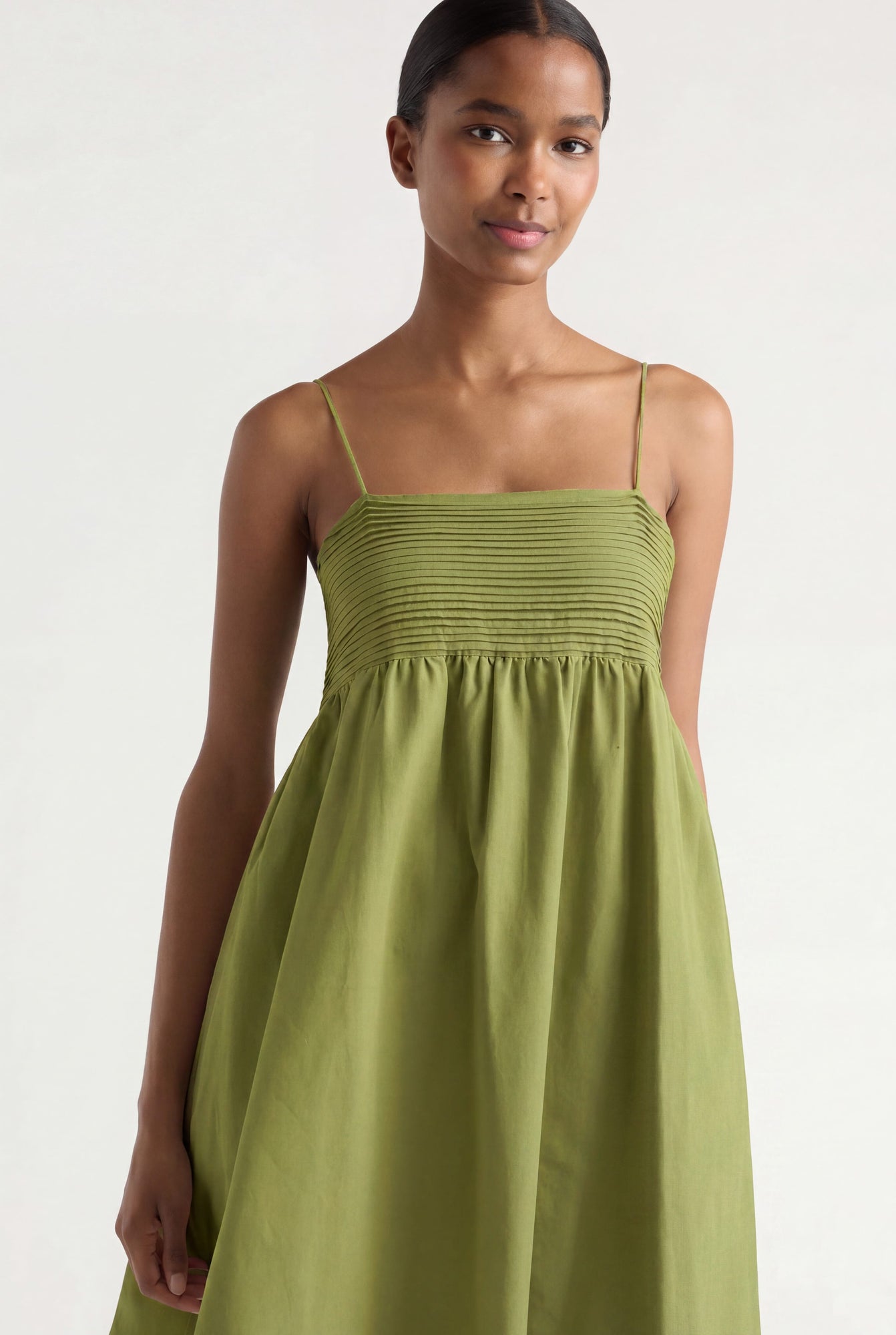 Isilda | Myra Pintuck Cotton-Silk Dress in Size Extra Small