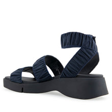 Fiona Sandal Sport | Navy Rouched Elastic Fabric