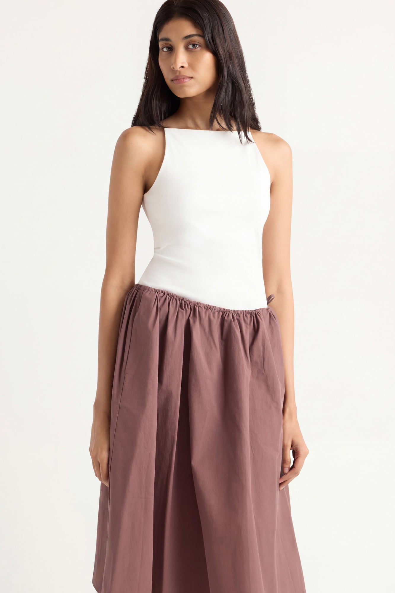 Arya | Naveli Side-Tie Poplin Skirt in Size Small