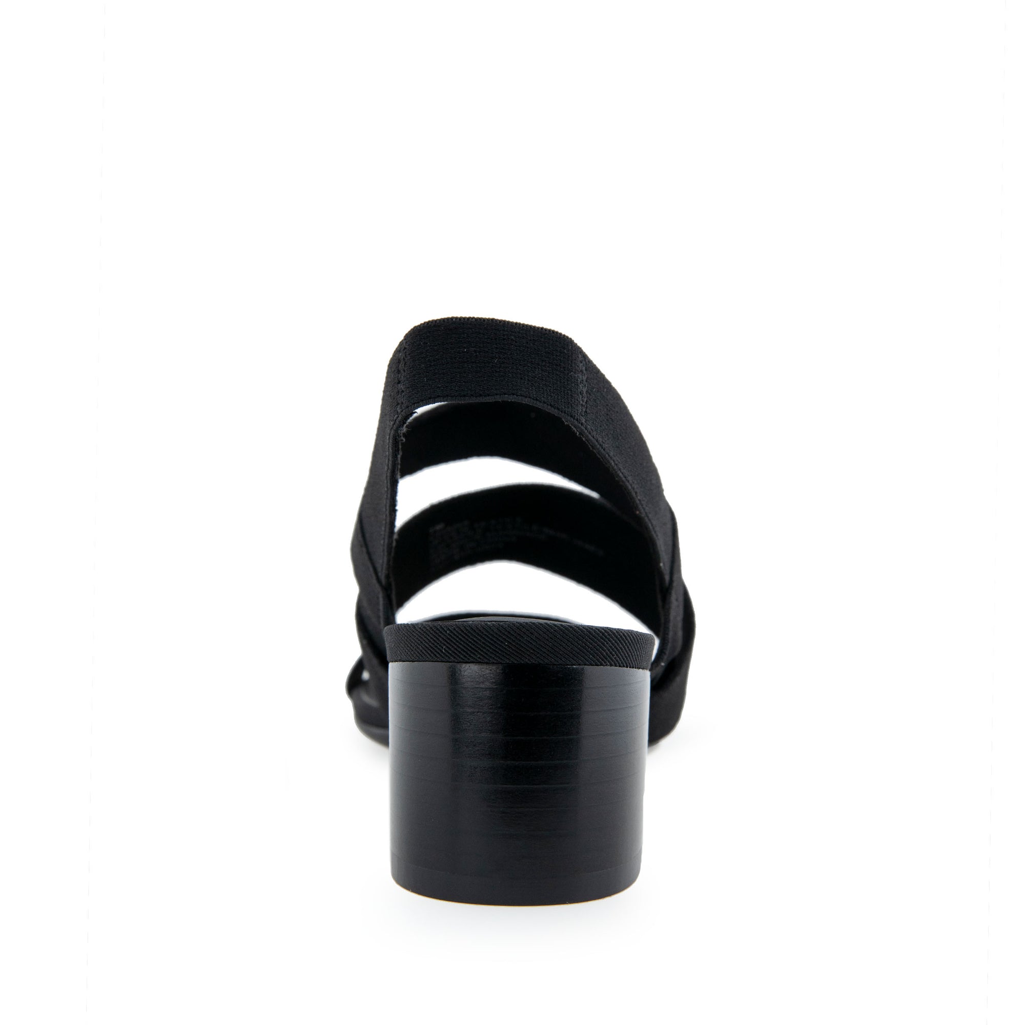 Chara Sandal Dress Block Heel | Black Elastic