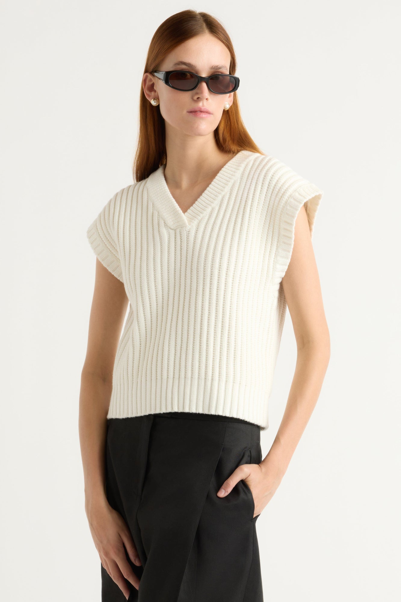 Kelsey | Nicola Organic Cotton Sweater Vest in Size Small